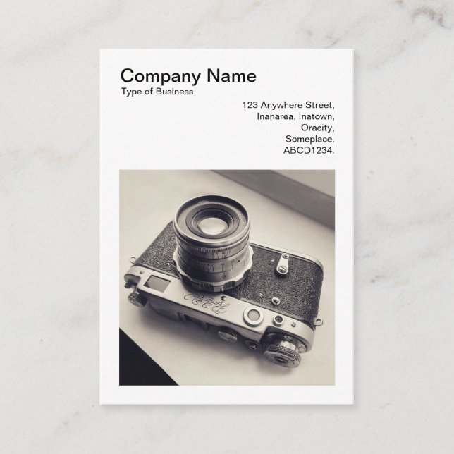 Square Photo (v3) - ryska Rangefinder Camera 02 Visitkort (Framsida)
