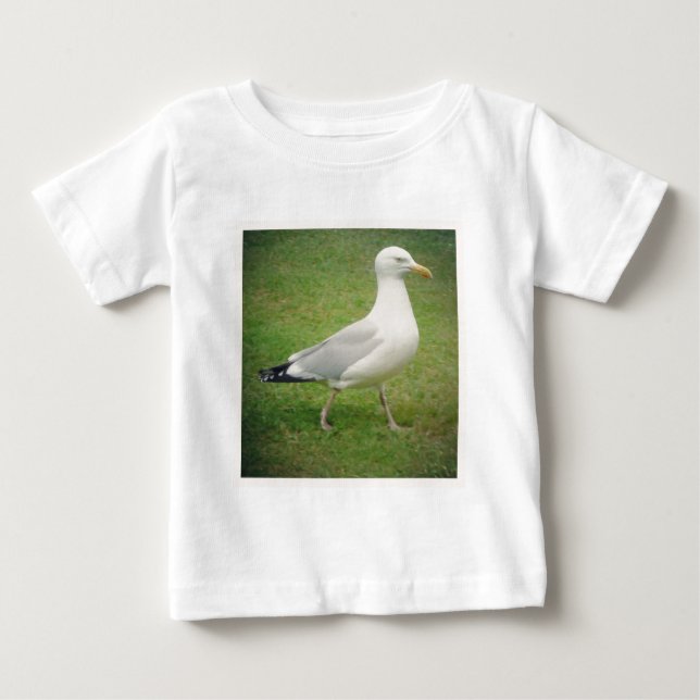 Square Photo - Walking Fiskmås T Shirt (Framsida)