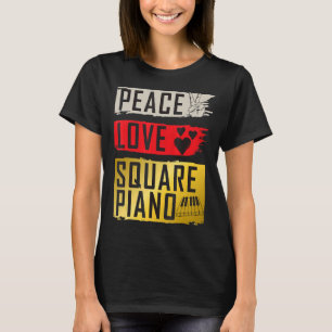 Square Piano Music Instrument Tangentbord Music T Shirt