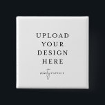 Square Pin 2" Knapp<br><div class="desc">Customize your button pin design in Templett. After you are done editing,  download your file in a JPG format (don't forget to turn on the bleed option). Upload your design here by clicking on the blue "Personalize" button.</div>