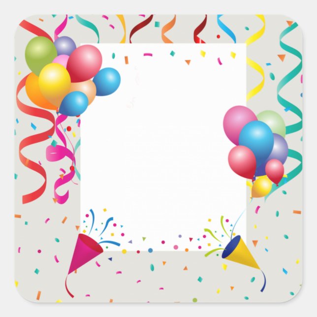 SQUARE RAM PARTY FYRKANTIGT KLISTERMÄRKE (Framsida)