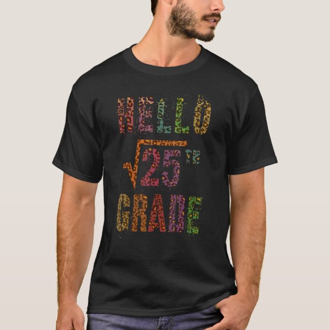 Square Root 25 Hej 5 Klass Math Stud Teacher S T Shirt (Framsida)