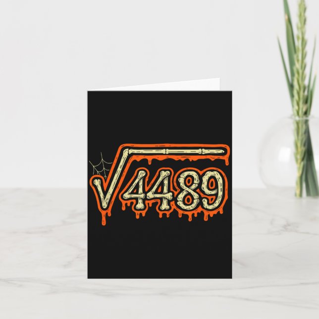 Square Root 4489 Equals 67 Geek Joke  Kort (Framsida)