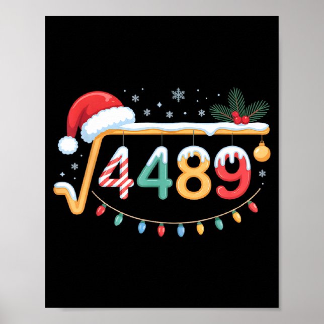 Square Root 4489 Funny 67 Meme Math Teacher 6 7 Ch Poster (Framsidan)