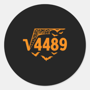 Square Root 4489 Funny Halloween Meme 67 Math Teac Runt Klistermärke