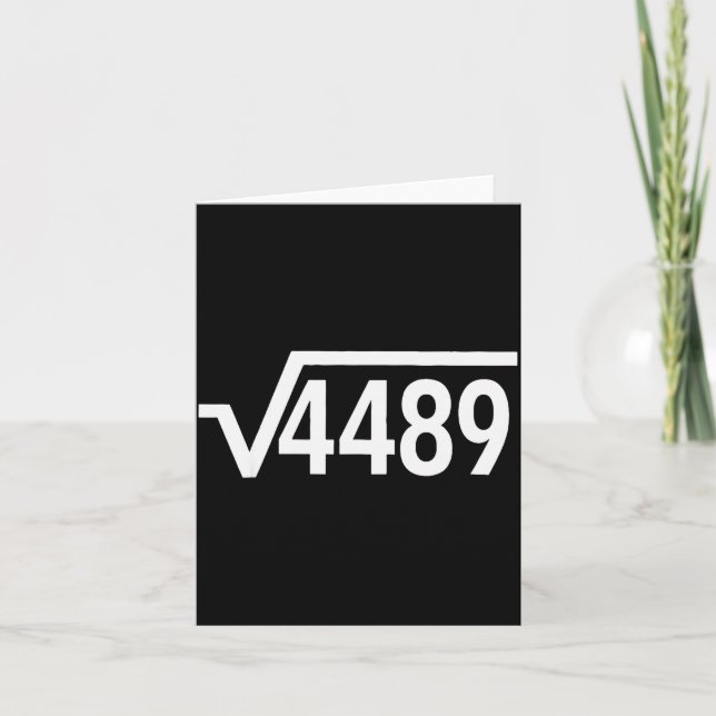 Square Root 4489 Funny Math Teacher Six Seven 67 M Kort (Framsida)