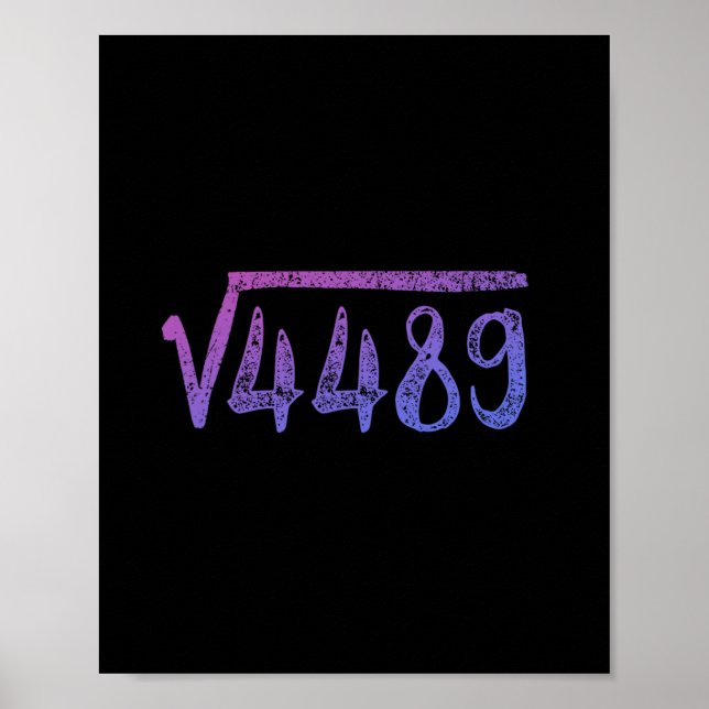 Square Root 4489 Math Teacher Six Seven 6 7  Poster (Framsidan)
