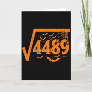 Square Root 4489 Roligt Halloween-meme 67 Math Tea Kort