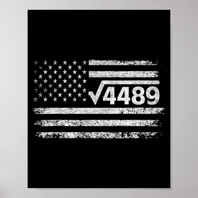 Square Root 4489 Slang Math Teacher Six Seven 6 7  Poster (Framsidan)