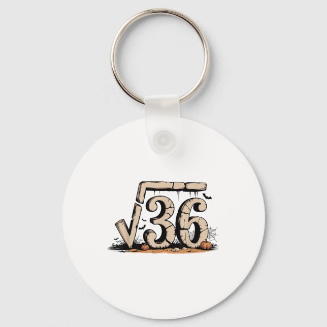 Square Root 67 Meme 6 7 Gen Alpha Halloween Sex Nyckelring (Framsida)