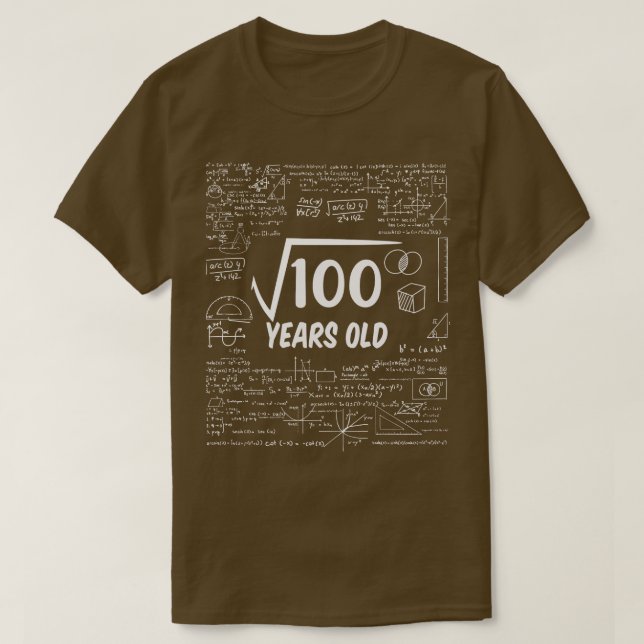 Square Root of 10010th Birthday 10 Years Old Math T Shirt (Design framsida)