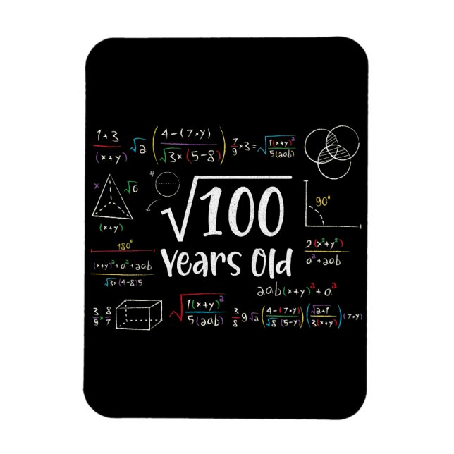 Square Root of 100 10th Birthday 10 Year Old Gifts Magnet (Vertikal)