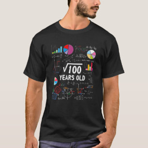 Square Root of 100 10th Birthday 10 Year Old Gifts T Shirt