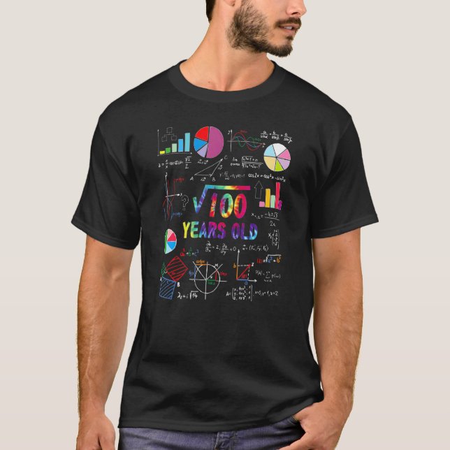 Square Root of 100 10th Birthday 10 Year Old Kärle T Shirt (Framsida)