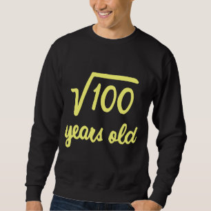 Square Root of 100 10th Birthday 10 Year Old Math Lång Ärmad Tröja