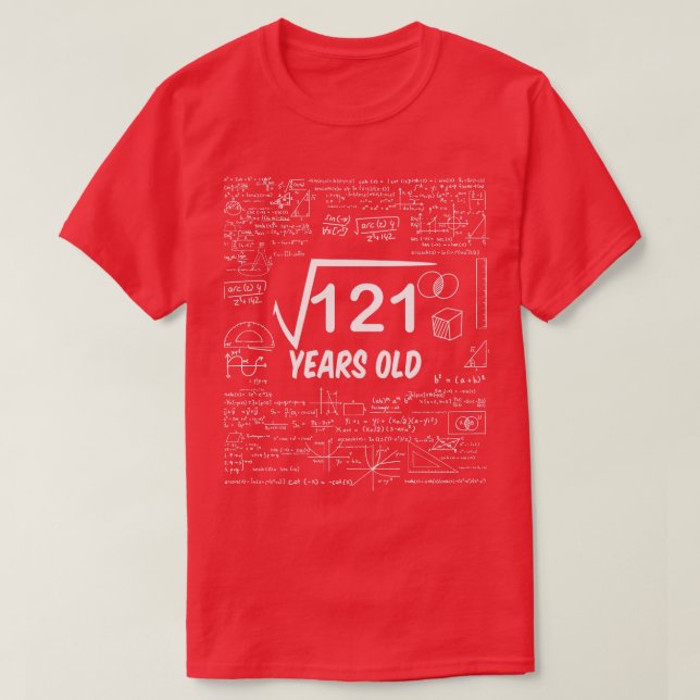 Square Root of 12111th Birthday 11 Years Old Math T Shirt (Design framsida)