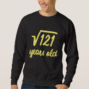 Square Root of 121 11 Years Old 11th Birthday Lång Ärmad Tröja