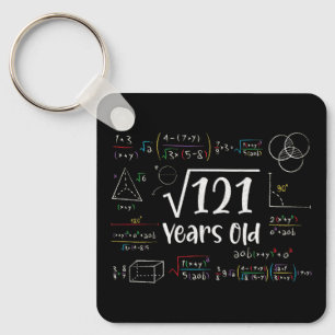 Square Root of 121 11th Birthday 11 Year Old Gifts Nyckelring