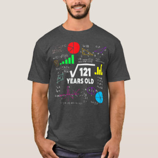Square Root of 121 11th Birthday 11 Year Old Gifts T Shirt