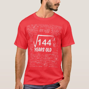 Square Root of 14412th Birthday 12 Years Old Math T Shirt