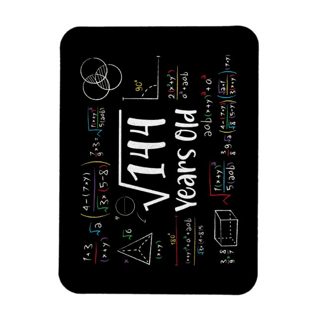 Square Root of 144 12:e Birthday 12 Year Old Gifts Magnet (Vertikal)