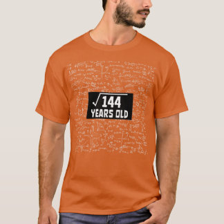 Square Root of 144 12:e Birthday 12 Year Old Math T Shirt