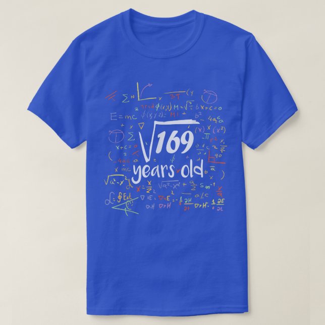 Square Root of 169-13 Birthday 13 Year Old Mat T Shirt (Design framsida)