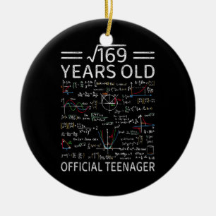 Square Root of 169,13 Years, Officiell Teenager Julgransprydnad Keramik