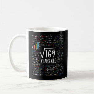 Square Root of 169 13th 13 Math Bday Kaffemugg