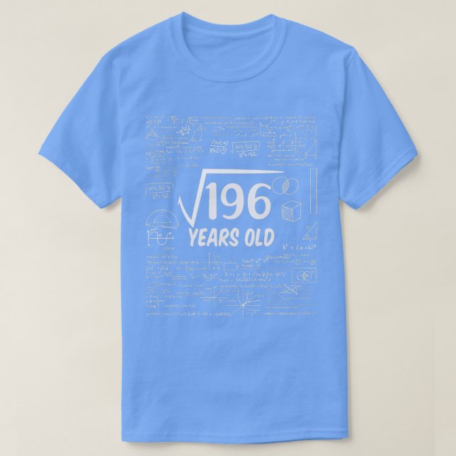 Square Root of 19614th Birthday 14 Years Old Math T Shirt (Design framsida)