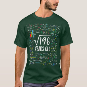 Square Root of 196 14th Birthday 14 Year Old Gifts T Shirt