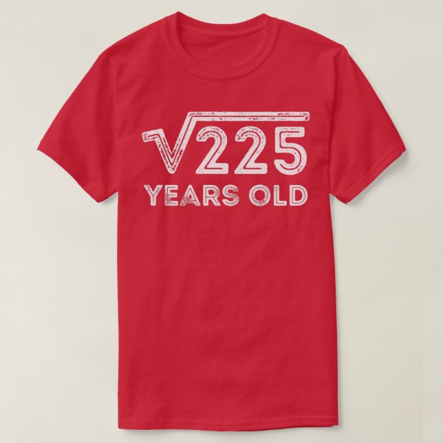 Square Root of 225 Years Old 15th Surfar T Shirt (Design framsida)