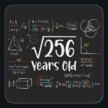 Square Root of 256 16th Birthday 16 Year Old Gifts Fyrkantigt Klistermärke<br><div class="desc">Perfekt 16 år Gammal yft Idea för barn Square Root från 256 års ålder. Fantastisk-gåva till tonåring,  barn,  dotter,  vänner som tillverkats/fötts 2008,  skolpojke,  son,  ungdom,  skolbarn,  pojke,  pojke,  kinder,  legend,  flicka,  pojkar,  tonåringar på lycklig 16:e Födelsedagsfesten</div>