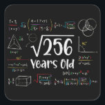 Square Root of 256 16th Birthday 16 Year Old Gifts Fyrkantigt Klistermärke<br><div class="desc">Perfekt 16 år Gammal yft Idea för barn Square Root från 256 års ålder. Fantastisk-gåva till tonåring,  barn,  dotter,  vänner som tillverkats/fötts 2008,  skolpojke,  son,  ungdom,  skolbarn,  pojke,  pojke,  kinder,  legend,  flicka,  pojkar,  tonåringar på lycklig 16:e Födelsedagsfesten</div>