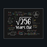 Square Root of 256 16th Birthday 16 Year Old Gifts Helg Vykort<br><div class="desc">Perfekt 16 år Gammal yft Idea för barn Square Root från 256 års ålder. Fantastisk-gåva till tonåring,  barn,  dotter,  vänner som tillverkats/fötts 2008,  skolpojke,  son,  ungdom,  skolbarn,  pojke,  pojke,  kinder,  legend,  flicka,  pojkar,  tonåringar på lycklig 16:e Födelsedagsfesten</div>