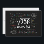 Square Root of 256 16th Birthday 16 Year Old Gifts Inbjudningar<br><div class="desc">Perfekt 16 år Gammal yft Idea för barn Square Root från 256 års ålder. Fantastisk-gåva till tonåring,  barn,  dotter,  vänner som tillverkats/fötts 2008,  skolpojke,  son,  ungdom,  skolbarn,  pojke,  pojke,  kinder,  legend,  flicka,  pojkar,  tonåringar på lycklig 16:e Födelsedagsfesten</div>