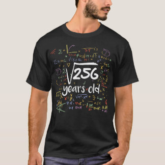 Square Root of 256 Years Old Funny Math Birthday 1 T Shirt