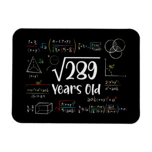 Square Root of 289 17 Birthday 17 Year Old Gifts Magnet