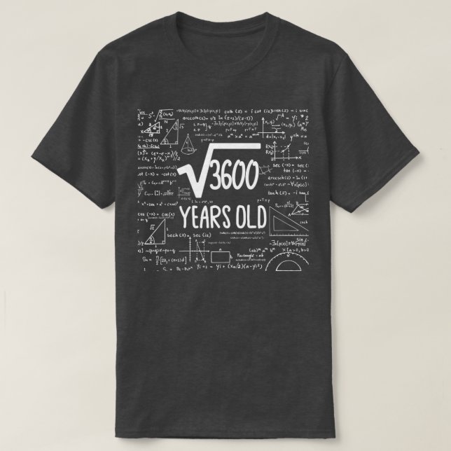 Square Root of 3600 60 Birthday Gift 60 Years Ol T Shirt (Design framsida)