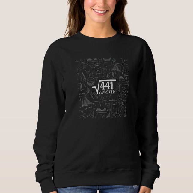 Square Root of 441 21st Birthday Birthday 21 T Shirt (Framsida)