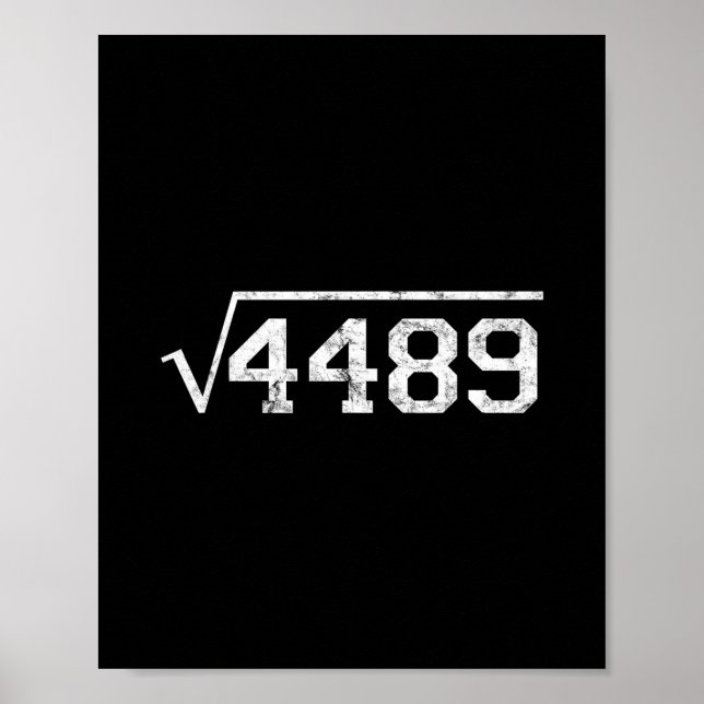 Square Root Of 4489 Slang Math Teacher Six Seven 6 Poster (Framsidan)