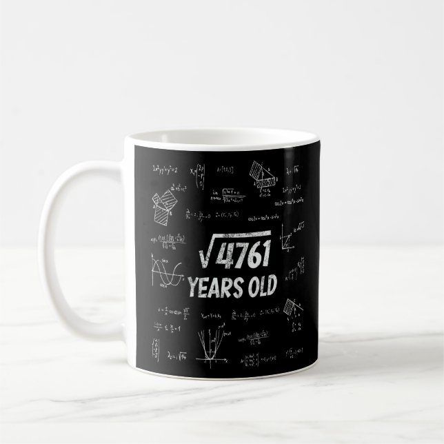 Square root of 4761 69th Birthday Nerd Kaffemugg (Vänster)