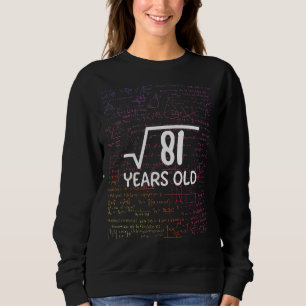 Square Root of 81 9th Birthday 9 Year Old Math Bda T Shirt