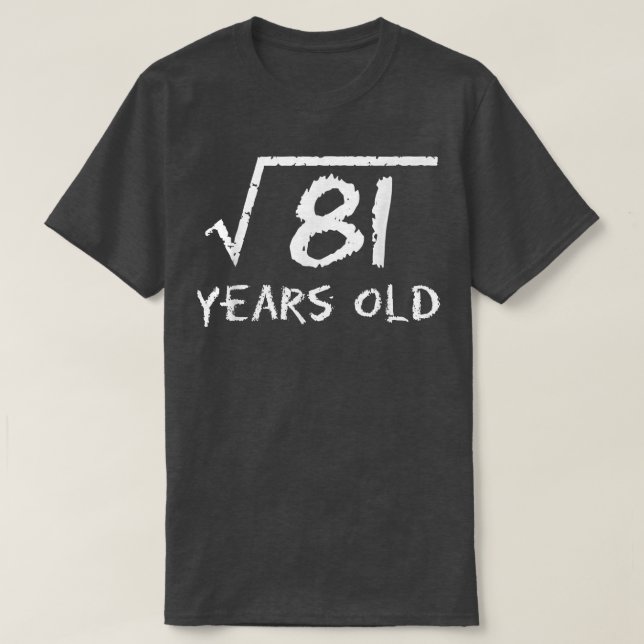 Square Root of 81 9th Birthday 9 Years Gi T Shirt (Design framsida)