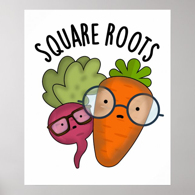 Square Roots Funny Math Pun Poster (Framsidan)