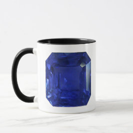 Square Sapphire Gemstone Blue Mugg