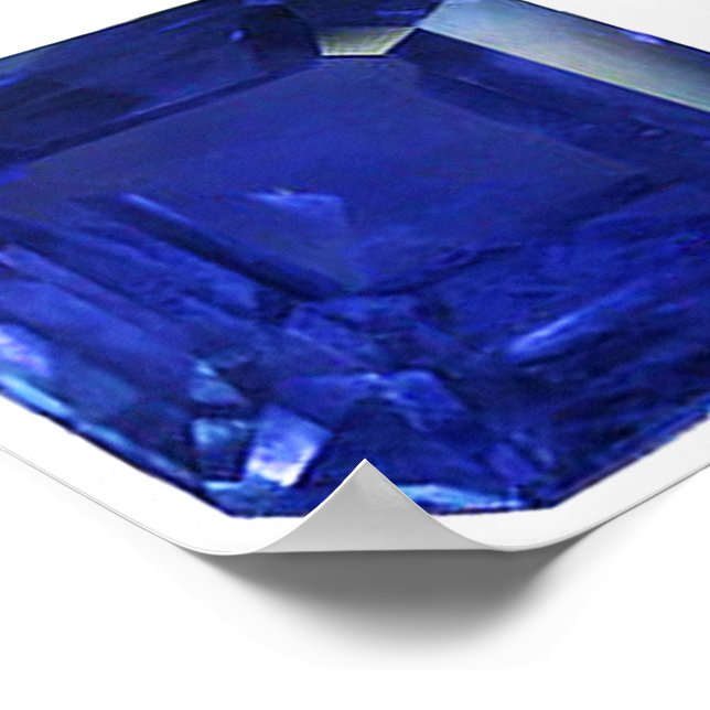 Square Sapphire Gemstone Blue Poster (Hörn)