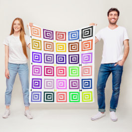 Square Spiral Fleece Blanket
