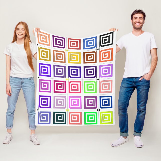 Square Spiral Fleece Blanket (På plats)