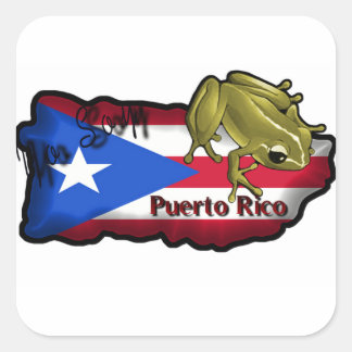 Square Stickers Yo Soy Puerto Rico Fyrkantigt Klistermärke
